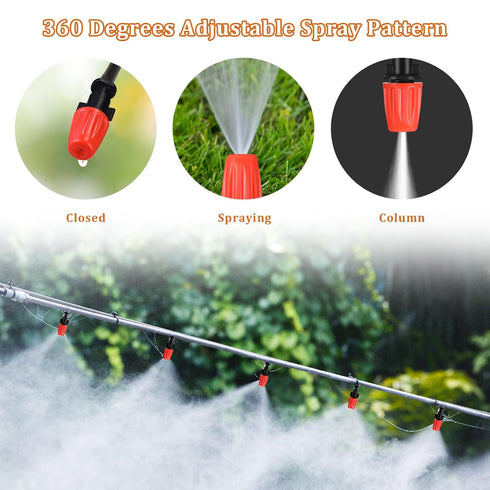 80 Pcs 1/4 Inch Drip Emitter Irrigation Drippers Misting Nozzles Adjustable Micro Spray Irrigation Emitters for Garden Agricultural Irrigation Pat...