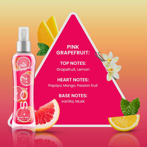 So…? Pink Grapefruit Body Mist Citrus, Fruity Body Spray for Women - Perfume for Women - Perfect Gifts for Women - 3.5 oz...