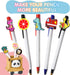 100 Pcs Different Style Pencil Topper Decoration,Cute PVC Different Pencil Charms Clip Designs for Boys and Girls,Cute School Supplies Classroom R...