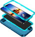 for iPhone 11 Case,Shockproof Dropproof Dustproof,3-Layer Full Body Protection Heavy Duty High Impact Hard Cover Case for iPhone 11 6.1 inch,Turqu...