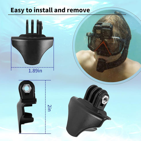 Dive Mask Camera Mount Compatible with GoPro?Universal Mask Attachment Compatible with GoPro?fits virtually Every Double Lens mask on The Market...