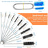 11pcs Long Pipe Cleaner Set, Flexible Drain Brush, Flexible Long Drain Brush Extra Long Flexible Tube Cleaning Brush Fridge Cleaning Tool for Clea...
