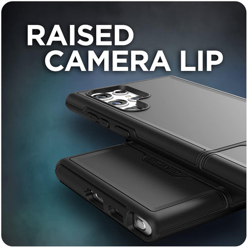 ENCASED Protective Case for Samsung Galaxy S22 Ultra - Heavy Duty Phone Cover (Black)...