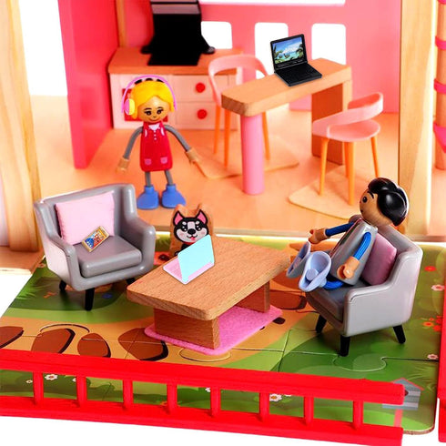 30 Pcs Doll Dollhouse Accessories 1/12 Scale Dollhouse Phone Laptop Computer Headset Glasses Miniature Simulator Accessories Mini Scene Simulation...