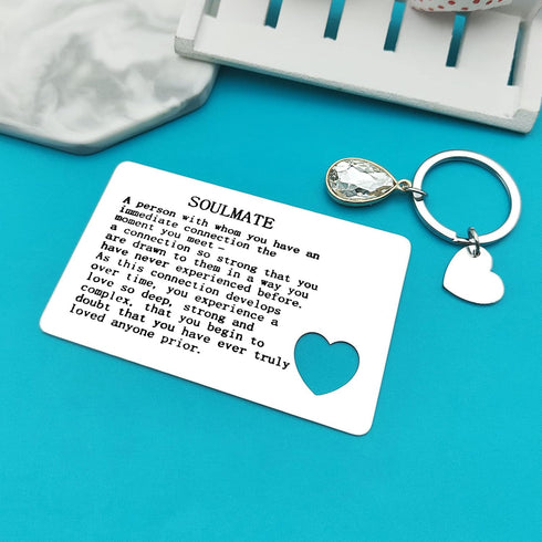 Xiahuyu Valentines Day Gifts for Men Engraved Wallet Insert Card for Boyfriend Fiance Husband Wedding Anniversary Present for Him Fathers Day Chri...