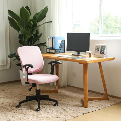 FORCHEER Desk Chair Cover, Stretch Office Chair Covers Two Piece for Split Office Chair Stretchable...