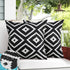 Adabana Outdoor Waterproof Boho Pillow Covers 18x18 Decorative Black and White Outdoor Throw Pillows Cover for Patio Furniture Garden Porch Pack o...