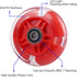 2-Pack 80mm 3-Wheeled Scooter Rear Wheels Light Up Inline Skate Replacement Wheels w/Bearings (Red)...