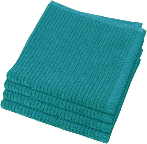 Now Designs Ripple Kitchen Dishcloth, Set of 4, Peacock Green...