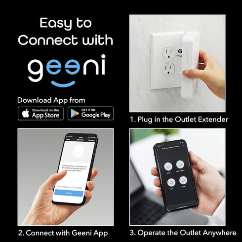 Geeni Smart Wi-Fi 4 Outlet Plug with Surge Protection, – No Hub Required – Compatible with Alexa, Google Home, White – 1-Pack......