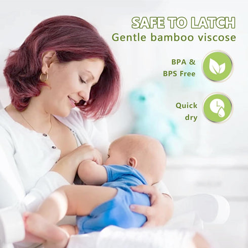 Organic Nursing Pads 12 Pack, Washable Viscose Derived from Bamboo Breastfeeding Pads, Reusable Breast Pads for Breastfeeding, Nipple Pads for Bre...