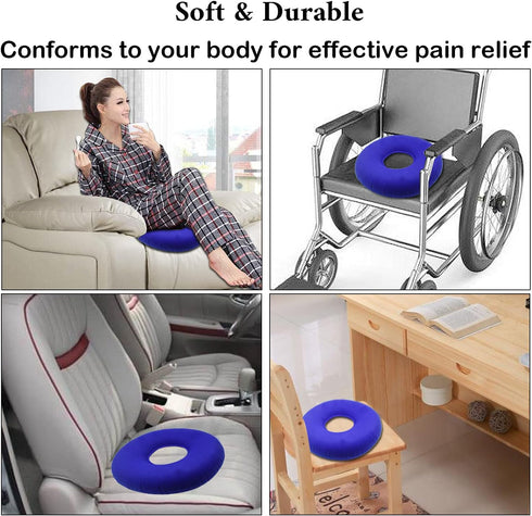 Hemorrhoid Pillow with A Pump, Inflatable Butt Pillow for Tailbone Pain Relief, Coccyx Seat Cushions for Pressure Relief Bed Sores, Prostatitis, W...