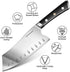 Meat Cleaver Chef Knife,7-in Ultra Sharp Kitchen Knife,Slicer Knife Cooking Knife Vegetable Knife,German HC Stainless Steel,Full Tang Wood Handle,...