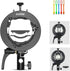 Godox S2 Speedlite Bracket for Bowens Mount, S-Type Holder Updated Version for Godox AD200Pro AD200 V1 V860II V860III V850II TT685II TT600 TT520II...