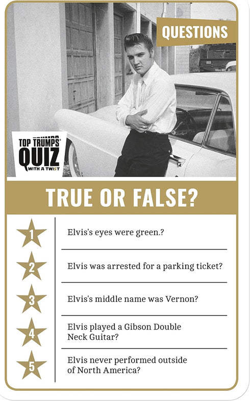 Top Trumps Elvis Presley: Quiz Games - Trivia Quiz - Kids Games - Games for Adults - Great Travel Games and Road Trip Games - Trivia Outdoor Games...