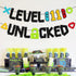 Level 11th Unlocked Sign Banner Happy 11th Birthday Level Up Eleventh Bday Party Decorations for Video Game Controller Themed Kids Boy Girl Birthd...