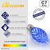 25 Pack C7 Multi Colored LED Replacement Christmas Light Faceted Bulbs, 0.72W, 2 SMD LEDs in Each Light Bulb, E12 Base, Commercial Grade Replaceme...