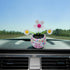 Pink Solar Dancer Flower, Solar Powered Dancing Car Dashboard Decor, Solar Dancing Flower, Solar Dancing, Car Swinging Dancing Ornamental, Car Win...