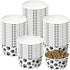 30 Pieces Disposable Dog Bowls Small Pet Feeding Bowls with Printed Pattern Dog Dishes for Small Dogs Pet Paper Food Bowls Travel Bowls for Feedin...