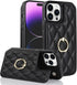 for iPhone 13 Pro Max Wallet Case with Card Holder, 360° Rotation Ring Kickstand Card Slots Case, Leather Protective Case with Double Magnetic Cla...