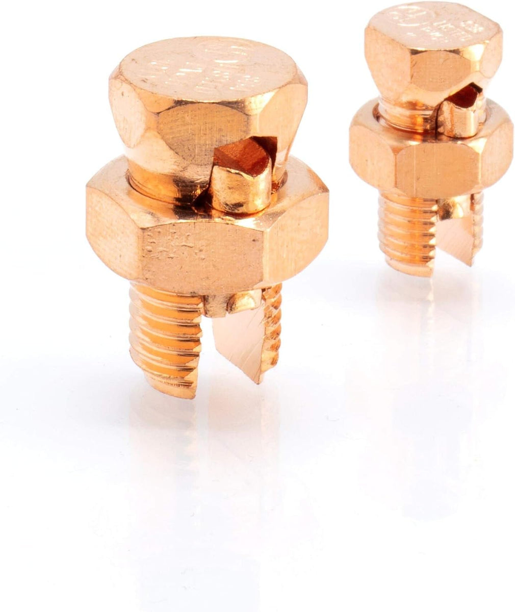 Size #6 Grounding Split Bolt Connector – Superior Strength, US-Made, UL-Listed For Copper Conductors, Antenna, Satellite, CATV, DIRECTV (1 Pack)
