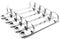 5pcs 2-Ring Binder Mechanism Spines for Top-Binding, 2 O Rings,20mm Base Width,133mm =5.24 inch Length,Top-Binding on The 8.5” Edge of a Letter Si...
