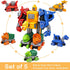 TOYMAKER Dinosaur Transformer Robot Cars Toys for Boys 5 in 1 Transformed Action Figure Construction Excavator Toys Rescue Bots Pull Back Cars Tak...