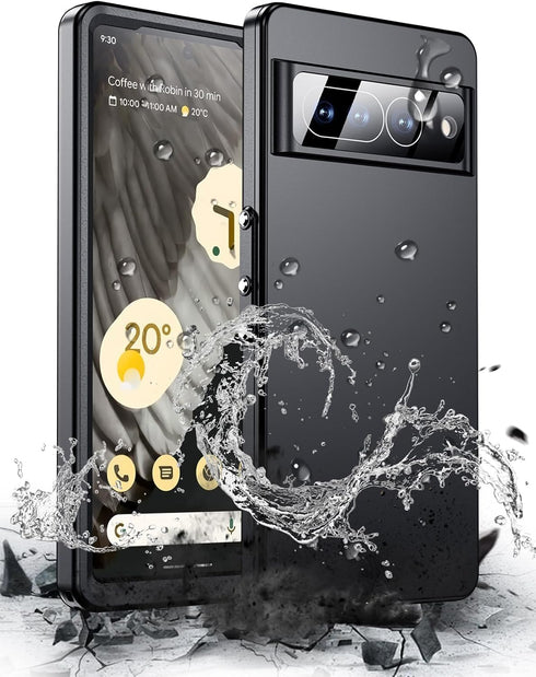 Hualele Waterproof Pixel 7 Pro Case IP68 Underwater Case with Built-in Lens and Screen Protector, Rugged Full Body Sealed Heavy Duty Shockproof Ph...