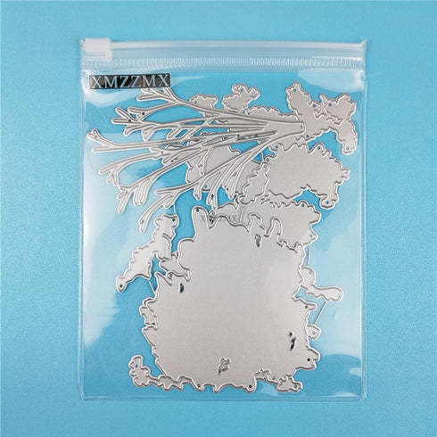 Shadow Trees Plant Metal Cutting Dies for Card Making, Paper Embossing Die Cuts Kit Templates, Storage Pockets Supplies, Photo Frame Album DIY Scr...