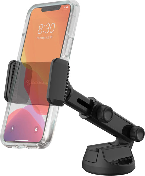 Scosche UH4WDEX2-SP Extendo Mount Car Phone Holder Windshield / Dashboard | StickGrip Base | Telescoping Adjustable Arm | Black...