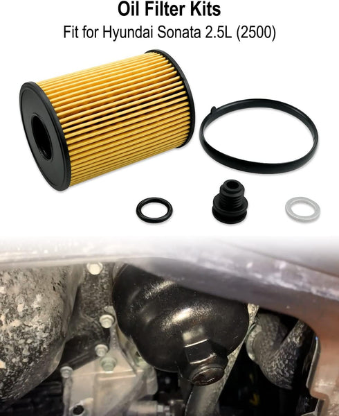 3 Pack Oil Filters Replace 26350-2S000 21513-23001 Fit for Hyundai Sonata Tucson Kia K5 Sorento Telluride 2.5L 2020 2021 2022...