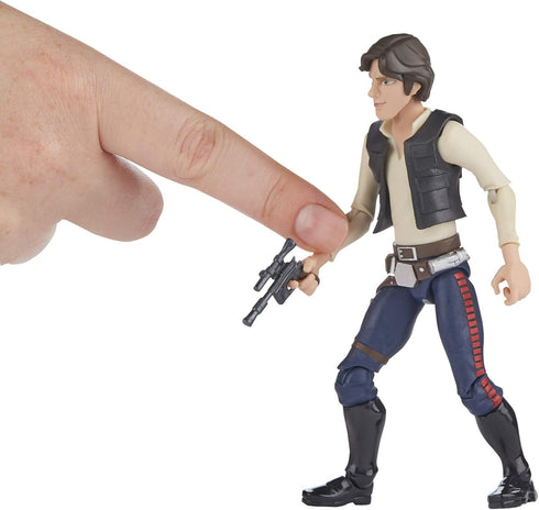 STAR WARS Galaxy of Adventures Han Solo Toy Action Figure...
