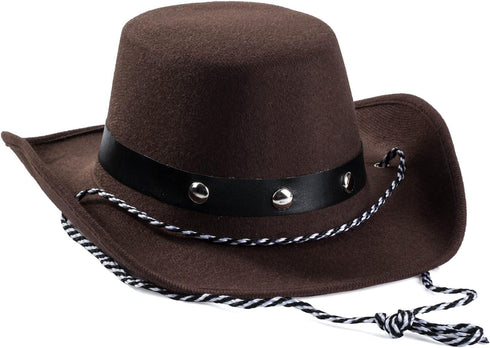 Funny Party Hats Brown Felt Cowboy Hat for Kids and Babies - Western Party Hat - One Size Fits Most...