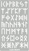 Aleks Melnyk No.35 Metal Stencil, Elder Futhark Runes, Ancient Alphabet, Sigil Magic Alphabet Stencil 1 PC, Template for Wood Burning, Pyrography ...