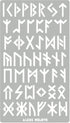 Aleks Melnyk No.35 Metal Stencil, Elder Futhark Runes, Ancient Alphabet, Sigil Magic Alphabet Stencil 1 PC, Template for Wood Burning, Pyrography ...