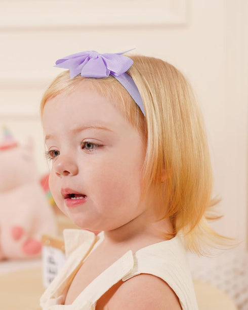 jollybows 40pcs Baby Girls Grosgrain Ribbon Hair Bows Headbands 3" Hair Band Hair Accessories for Infants Newborn Toddler...