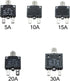 5pcs Push Button Reset 5A 10A 15A 20A 30A Circuit Breakers with Quick Connect Terminals and Waterproof Button Cap...