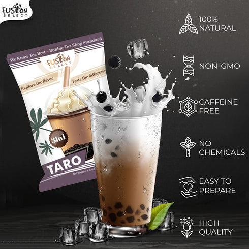 Fusion Select Mango Bubble Tea Mix - Boba Tea Flavored 3-in-1 Drink Powder with Cream & Sugar - Instant Pre-Mixed Beverage for Hot or Cold Blends ...