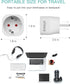 European to USA Plug Adapter, EU to US Plug Adapter, Europe to USA Travel Converter for Most of Europe EU Spain France Type C/E/F Plugs to US Powe...