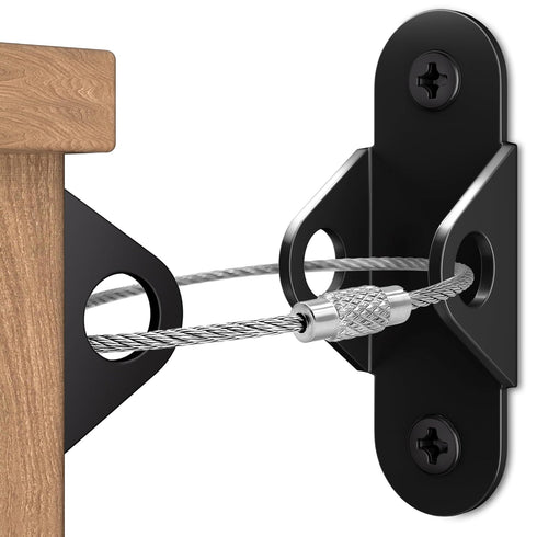 Furniture Wall Anchors (2 Pack), Anti Tip Furniture Anchors for Baby Proofing, Metal Earthquake Straps Secure 400 LBs Drawer, Cabinet to Wall, Dre...
