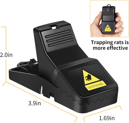 Mouse Traps Indoor Outdoor - 6 Pack Plastic Mouse Rat Trap for Home - Killer Plastic Mouse Catcher for Hotel, Hospital, School, Restaurant and Kit...