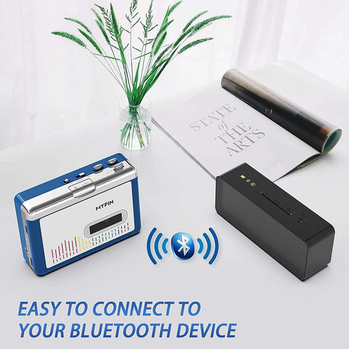 Bluetooth Cassette Player with Headphone, Tape Player Bluetooth Output to Headphone/Speaker,Walkman Portable Cassette Tape Player 2 AA Battery or ...