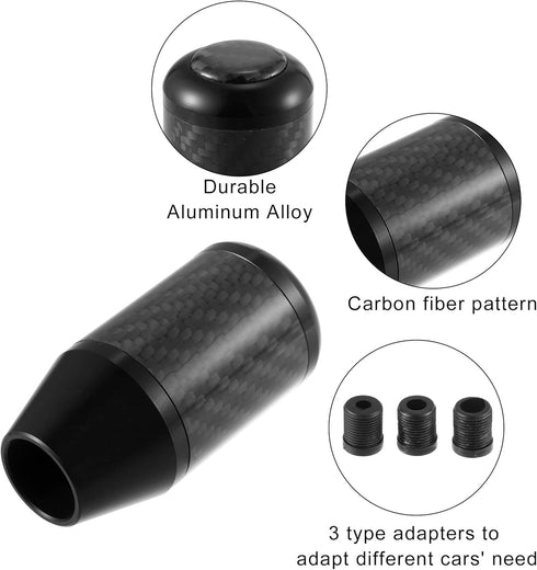 X AUTOHAUX Automatic Universal Manual Gear Stick Shift Knob Transmission Gear Lever Stick Shifter Handle Carbon Fiber Pattern Black...