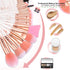 DUAIU Professional Makeup Brushes Set 16PCS Marble Handle with 4PCs Sponge Blenders Foundation Brushes Eyeshadow Brush Lip Brush Silicone Face Mas...