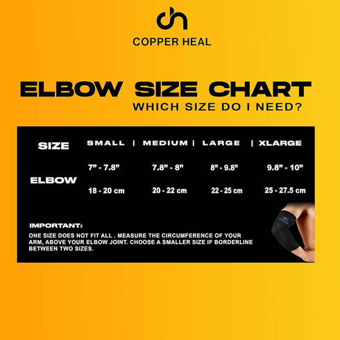 COPPER HEAL Elbow Compression Sleeve - Recovery Elbow Brace GUARANTEED with Highest Copper Infused Content - Support Stiff Sore Muscles and Joints...