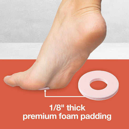 ZenToes Callus Cushions Round Foam Padding with Water-Resistant Self-Stick Adhesive, Protects Foot, Heel and Toes from Rubbing and Friction, Pain ...