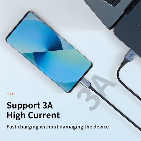 USB C Cable 3-Pack(3ft/6ft/6ft), USB A to USB C Fast Charger Cord Nylon Braided Compatible with 15/Plus/Pro/Pro Max?Galaxy S22 S21 A51 S10 S9, and...