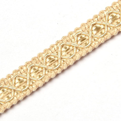 Gimp Braid Trim, 0.59 Inch / 10 Yards, Gold Silver Fabric, Upholstery Trim for Sewing, Polyester, DIY Crafts, Costume, Home Decorative...