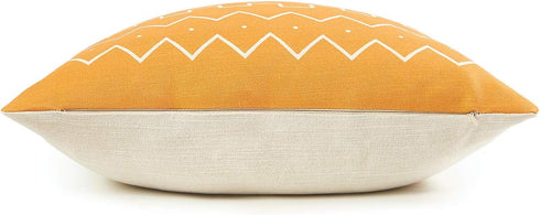 Hofdeco African Mudcloth Pillow Cover ONLY, Mustard Yellow X Stripes, 18"x18"...