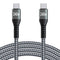 15FT 240W USB C to USB C Super Fast Charging Cable,Nylon Braided Type C to Type C Charge Cable Compatible with iPhone 15,iPad Air 5/4,iPad Mini 6,...